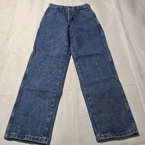 Rustler Wrangler Youth Size 12 Slim Utility Carpenter Jeans Blue Denim‎ B7UBWDA